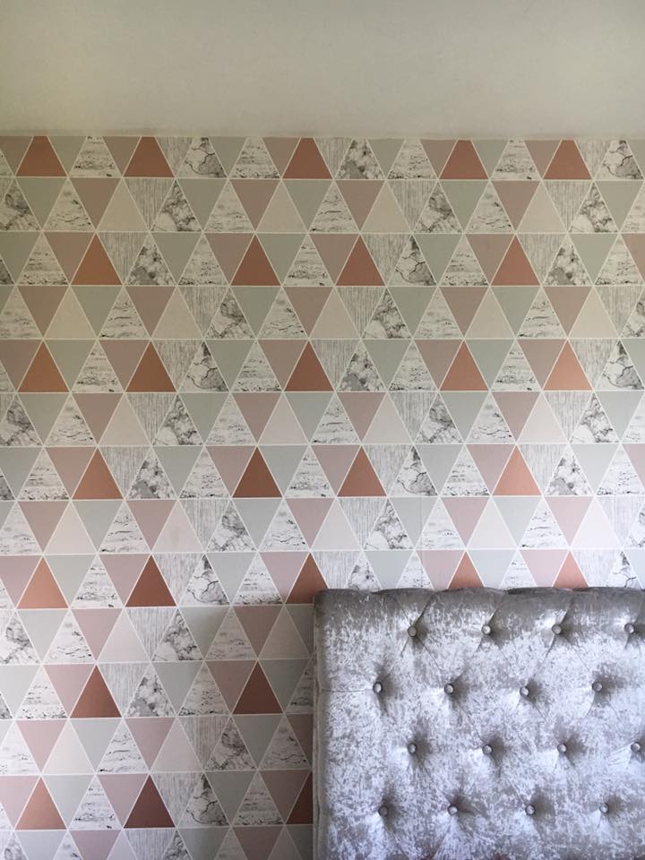 feature wallpaper rose gold retro