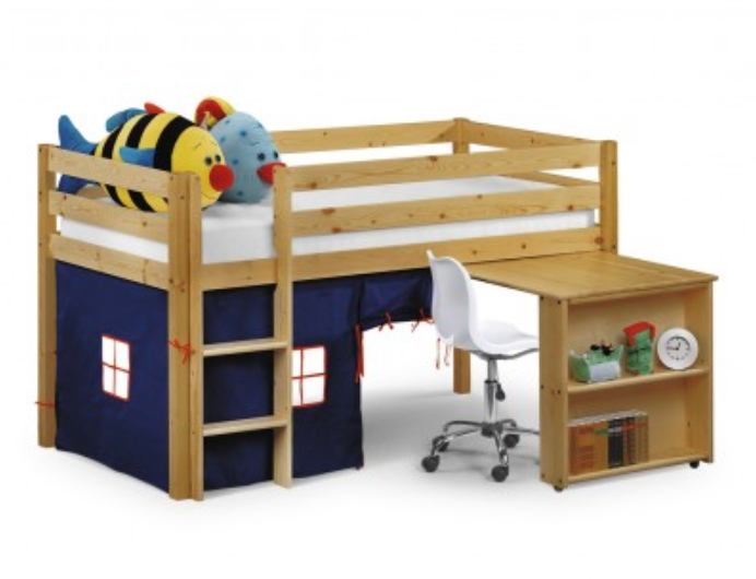 reading space - mid sleeper bed with tent
