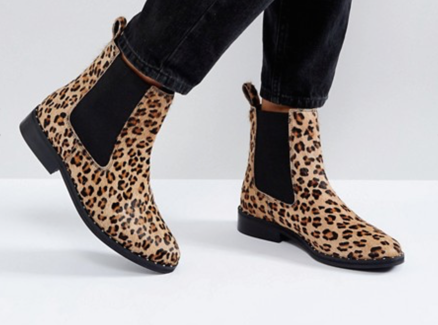 Christmas gift leopard Chelsea boots
