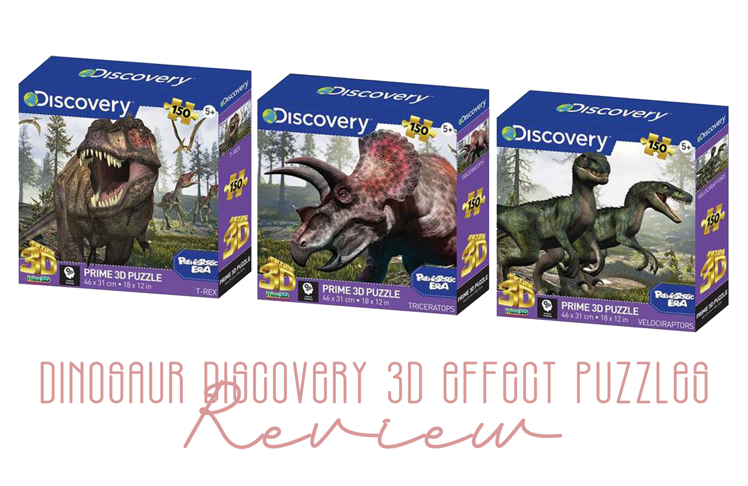 Dinosaur Discovery 3D Effect Puzzle Review & Giveaway! - Lamb & Bear